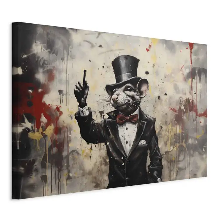 Råtta i frack - Banksy-inspirerad graffiti