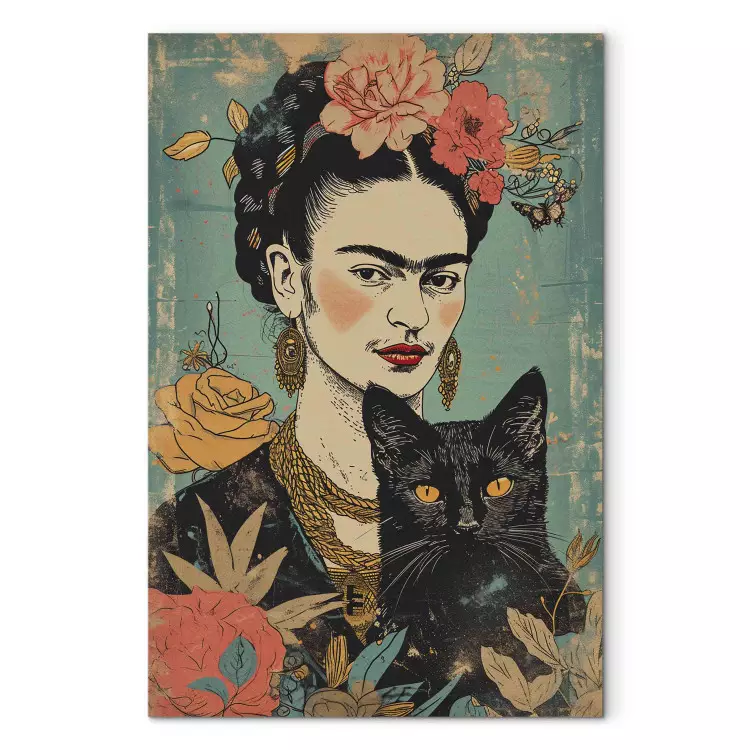 Frida Kahlo - porträtt av en japanskinspirerad målare