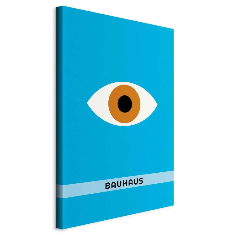 Bauhausöga - minimalistisk grafik i modernistisk stil med text