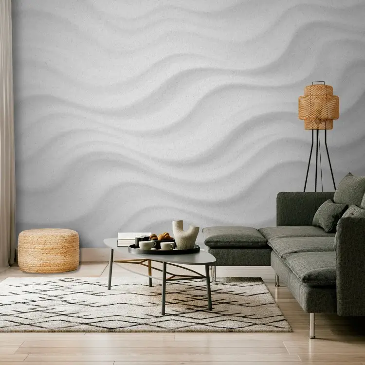 Subtil struktur - delikat vågmotiv i en minimalistisk komposition