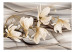 Fototapet Delikata magnolior - blommor på subtilt mönstrad bakgrund med glans 64110 additionalThumb 1