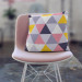 Mikrofiberkudda Colourful mosaic - a geometric composition of triangles cushions 146840 additionalThumb 5