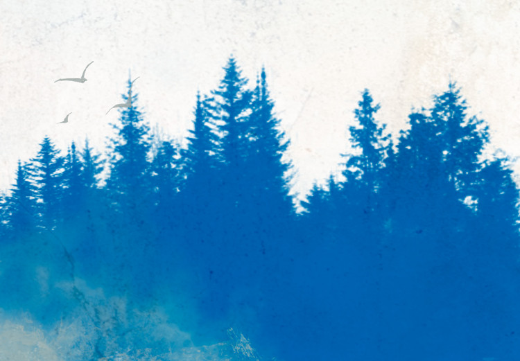 Affischer Blue Forest - Delicate, Hazy Landscape in Blue Tones 145760 additionalImage 2