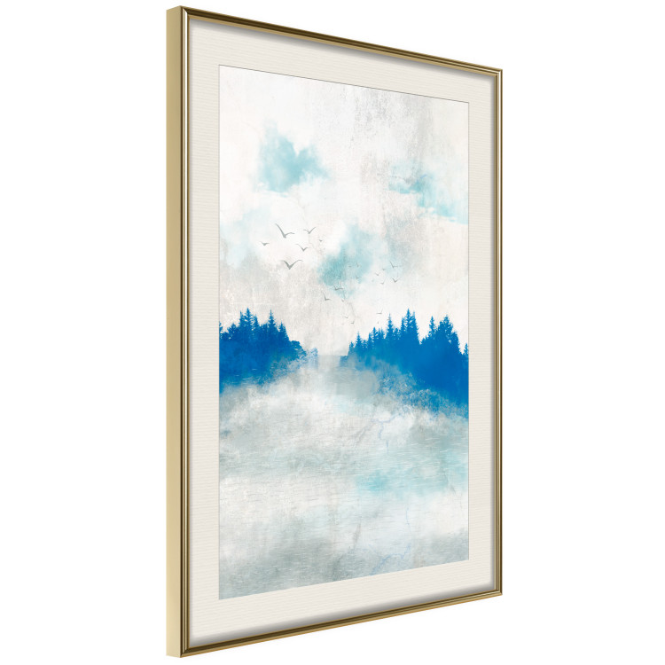 Affischer Blue Forest - Delicate, Hazy Landscape in Blue Tones 145760 additionalImage 9