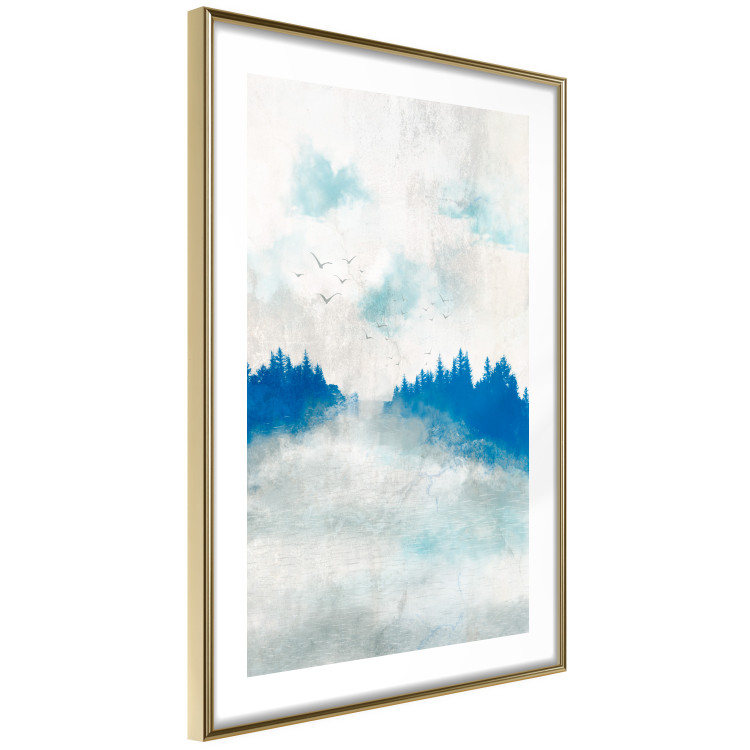 Affischer Blue Forest - Delicate, Hazy Landscape in Blue Tones 145760 additionalImage 4