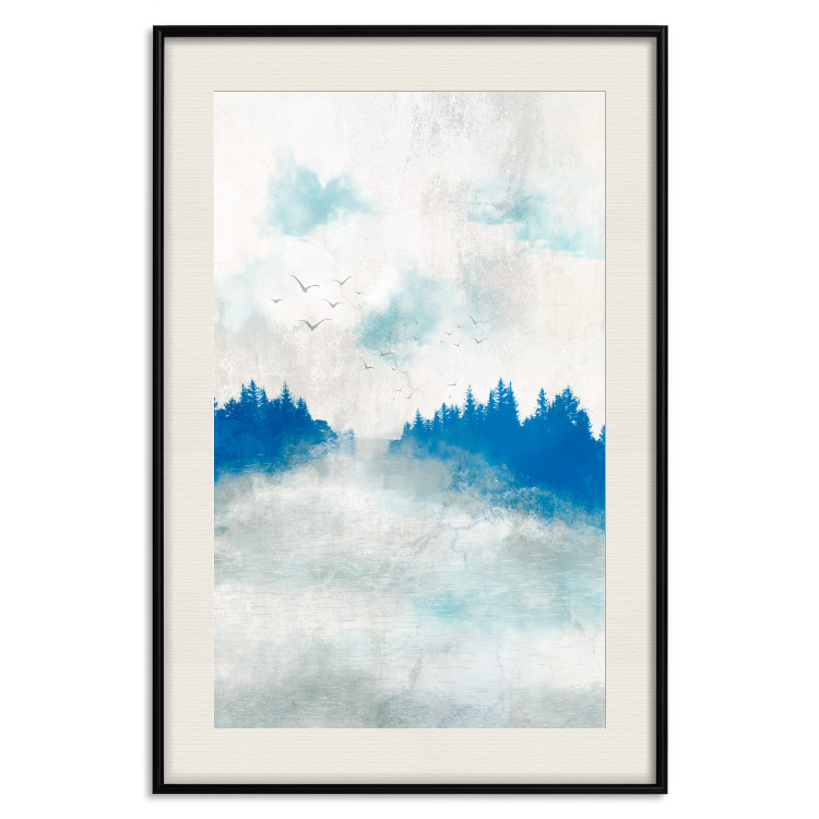 Affischer Blue Forest - Delicate, Hazy Landscape in Blue Tones 145760 additionalImage 21