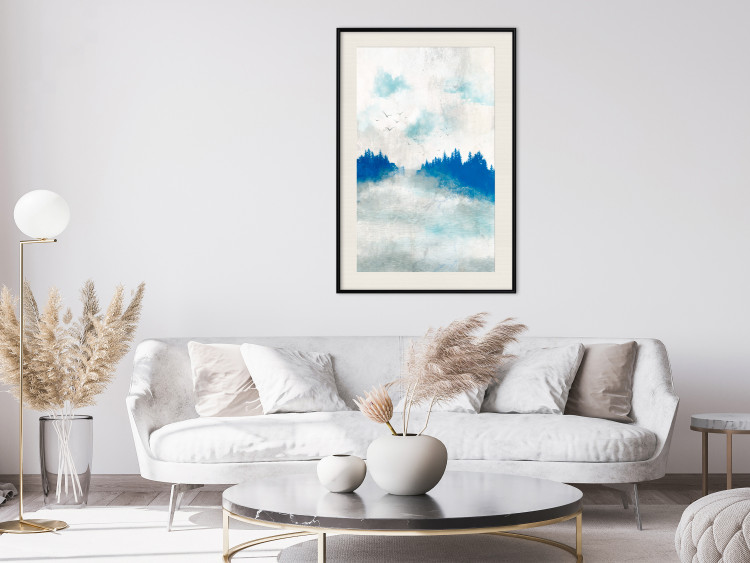Affischer Blue Forest - Delicate, Hazy Landscape in Blue Tones 145760 additionalImage 22