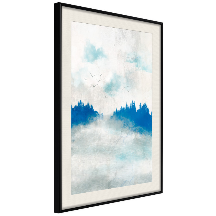 Affischer Blue Forest - Delicate, Hazy Landscape in Blue Tones 145760 additionalImage 10
