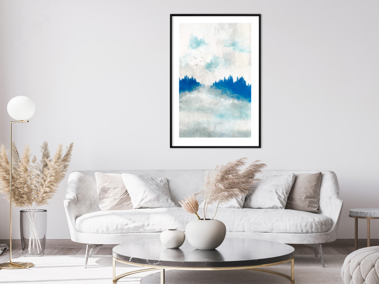 Affischer Blue Forest - Delicate, Hazy Landscape in Blue Tones 145760 additionalImage 14