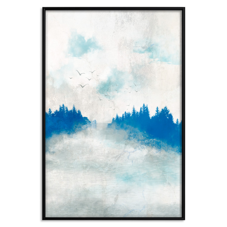 Affischer Blue Forest - Delicate, Hazy Landscape in Blue Tones 145760 additionalImage 16