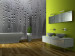 Fototapet Regn - grått motiv med regndroppar som rinner på imfönster 61060