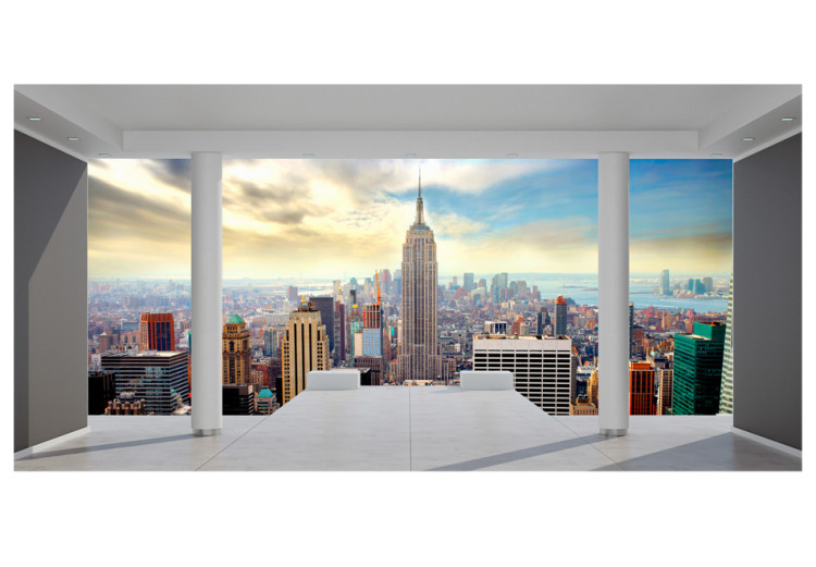 Fototapet Panorama av New York - stadspanorama i form av en illusion 61560 additionalImage 1