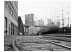 Fototapet New York i gråtoner - arkitektur mot bakgrund av Brooklyn Bridge 61570 additionalThumb 1