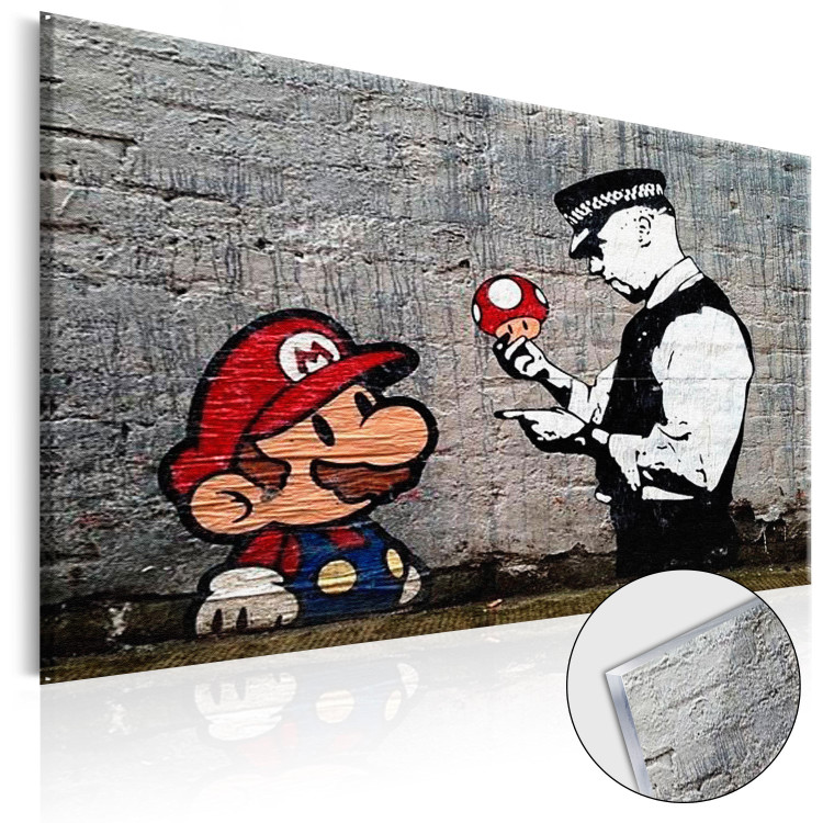 Tavla av akrylglas Mario and Cop by Banksy [Glass] 94370