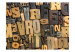 Fototapet Bokstäver - träliknande bokstäver i olika former och nyanser 60880 additionalThumb 1