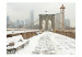 Fototapet New Yorks arkitektur - vinterbro med stadens skyskrapor i USA 59790 additionalThumb 1