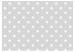 Fototapet Glada prickar - geometriska former i vitt på enhetlig bakgrund 60790 additionalThumb 1