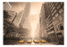 Fototapet Fågelperspektiv av New York - stadens arkitektur i grå nyanser 61501 additionalThumb 1