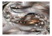 Fototapet Stjärnstoft - abstrakta rostiga vågor med glans på silverbakgrund 62101 additionalThumb 1