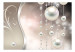 Fototapet Pärligt dröm - abstraktion med pärlmönster och silvervågor med glans 60121 additionalThumb 1