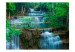 Fototapet Thailands natur - landskap med vattenfall som rinner ner i vattnet i skogen 60041 additionalThumb 1