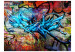 Fototapet Street art - graffiti - stads-mural med färgstarka texter och mönster 60551 additionalThumb 1