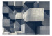 Fototapet Betonstad - futuristisk 3D-bakgrund med geometriska betongblock 61051 additionalThumb 1