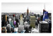 Fototapet Opaliserande skyskrapor - delvis färgad arkitektur i New York 61651 additionalThumb 1