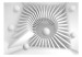 Fototapet Rymdens abstraktion - vit 3D-illusion av cirkel med kulor 60161 additionalThumb 1