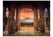 Fototapet Solnedgång i Indien - tempelarkitektur mot bergslandskap 59791 additionalThumb 1