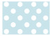 Fototapet Vita prickar - enhetligt mönster av vita prickar på blå bakgrund 64802 additionalThumb 1