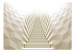Fototapet Modern arkitektur - långa trappor i elfenbensfärg 62112 additionalThumb 1