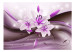 Fototapet Lila lilja - blomsterkomposition med subtilt vågmönster 63922 additionalThumb 1