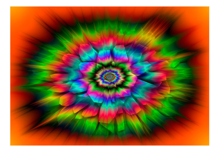 Fototapet Färgens kalejdoskop - färgglad abstraktion med glans och 3D-illusion 63942 additionalImage 1