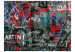 Fototapet Stadsgraffiti - stads-mural med texter och oregelbundna bokstäver 60552 additionalThumb 1