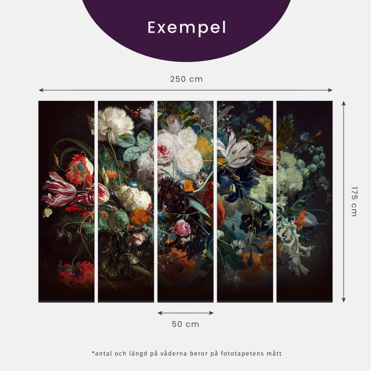 Fototapet Sammetstulpaner - konstnärlig avbildning av blommor i energiska färger 60382 additionalImage 10