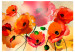 Fototapet Sammetstulpaner - konstnärlig avbildning av blommor i energiska färger 60382 additionalThumb 1