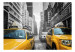Fototapet New Yorks stadsmiljö - gula taxibilar och skyskrapor i bakgrunden 60203 additionalThumb 1