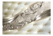 Fototapet Rymden - stort quiltmönster och mönster på vit-silverbakgrund 59713 additionalThumb 1