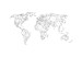 Fototapet Map of the World - white solids 59963 additionalThumb 1