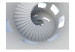 Fototapet Inredningsarkitektur - spiraltrappor i vitt ljus med fönster 59804 additionalThumb 1