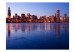 Fototapet Chicago Innerstad - stadsarkitektur med solnedgångsbakgrund 59744 additionalThumb 1