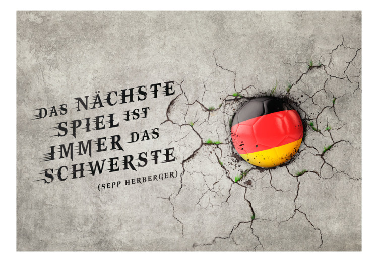 Fototapet Fotbollsmotivation - tyskt citat om fotboll med flagga 61144 additionalImage 1