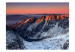 Fototapet Vinterbergsscen - soluppgång över klippiga berg 59974 additionalThumb 1