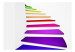 Fototapet Abstraktion med färg - 3D-illusion i rymden med regnbågsfärgade trappor 59784 additionalThumb 1