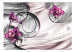 Fototapet Njutningsvåg - blomabstraktion av orkidéer i lila med pärlor 60305 additionalThumb 1