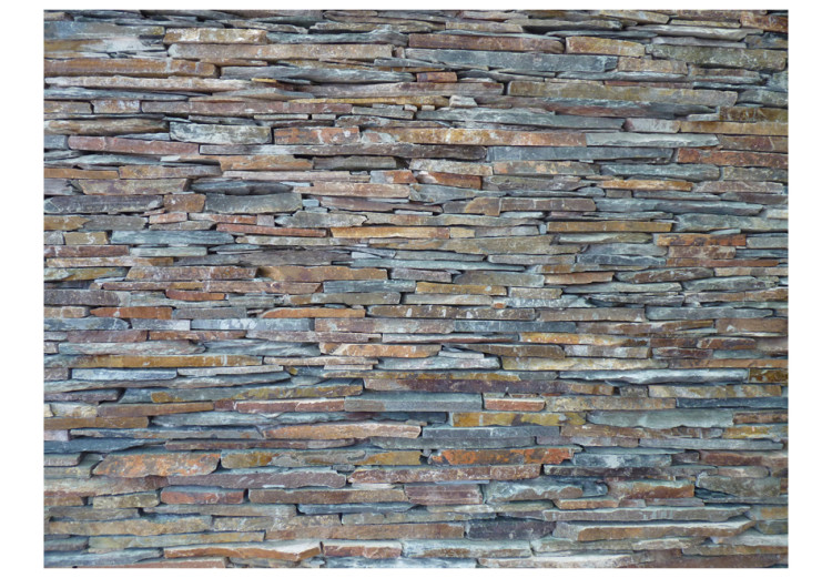 Fototapet Dekorativ sten - mönster av ordnade stenplattor som efterliknar sten 61005 additionalImage 1