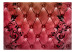 Fototapet Röd majestät - tyg med lädertextur och mönster 61015 additionalThumb 1