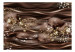 Fototapet Chokladfloden - brun abstraktion med vågor, diamanter och glans 63915 additionalThumb 1