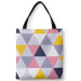 Shoppingväska Colourful mosaic - a geometric composition of triangles 147545